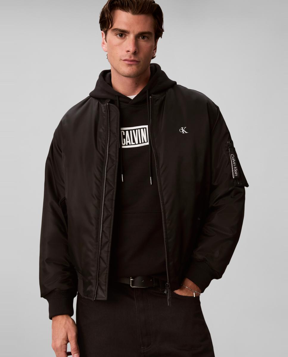 Sudadera hoodie Hombre con box logo - Calvin Klein Jeans - Negro Negro-4