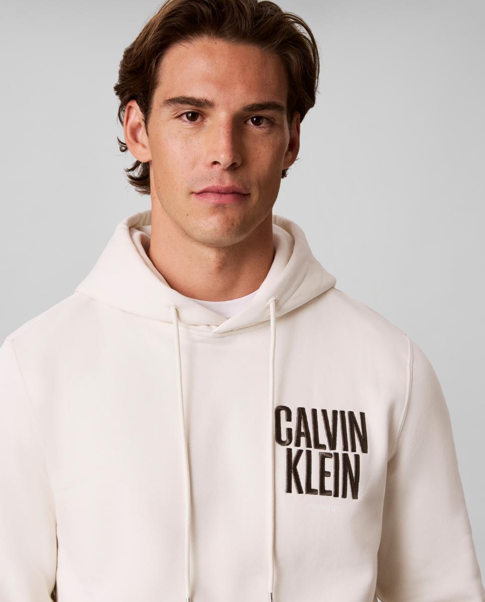 Sudadera hoodie Hombre fleece con logo bold - Calvin Klein Jeans - Crudo Crudo-5