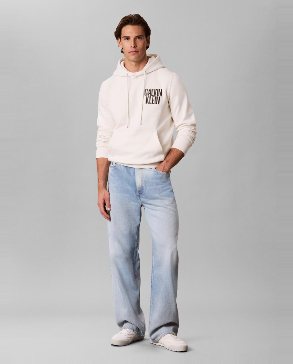 Sudadera hoodie Hombre fleece con logo bold - Calvin Klein Jeans - Crudo Crudo-7