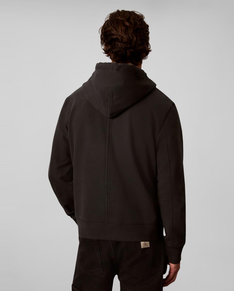 Sudadera hoodie Hombre con cremallera y badge - Calvin Klein Jeans - Negro Negro-2