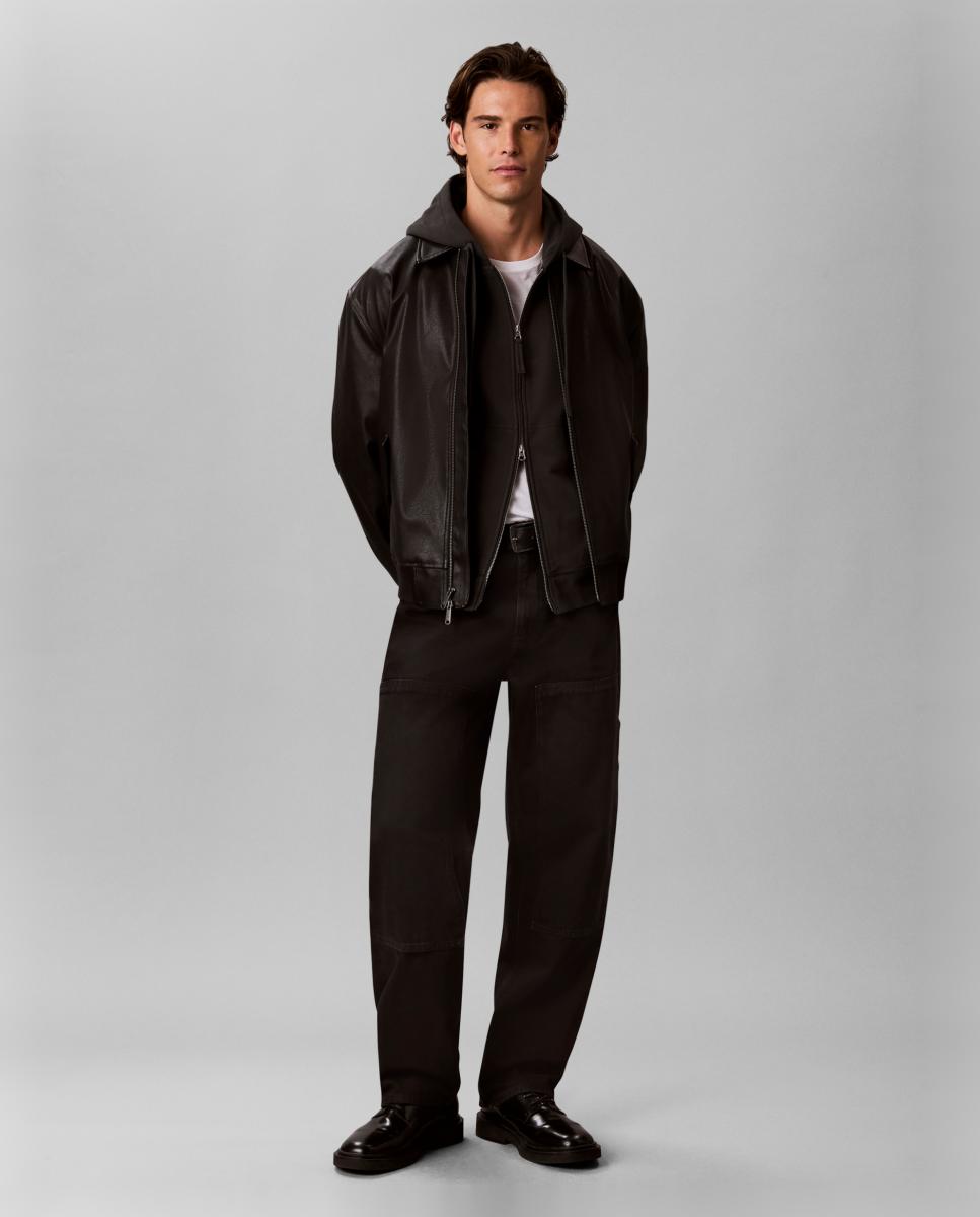 Sudadera hoodie Hombre con cremallera y badge - Calvin Klein Jeans - Negro Negro-6