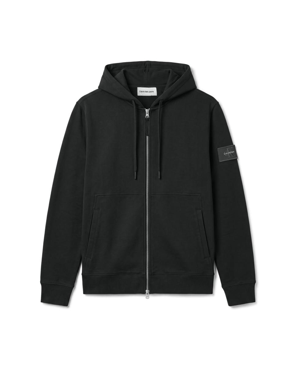 Sudadera hoodie Hombre con cremallera y badge - Calvin Klein Jeans - Negro Negro-5