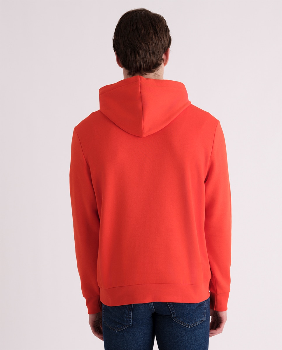 Sweatshirt com Capuz e Monograma Vermelho-2