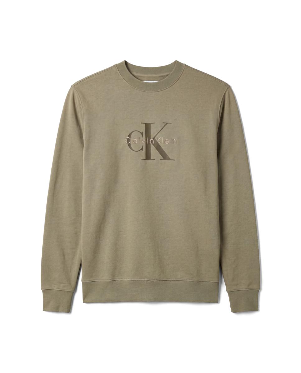 Sudadera Hombre con monologo - Calvin Klein Jeans - Verde Verde-5