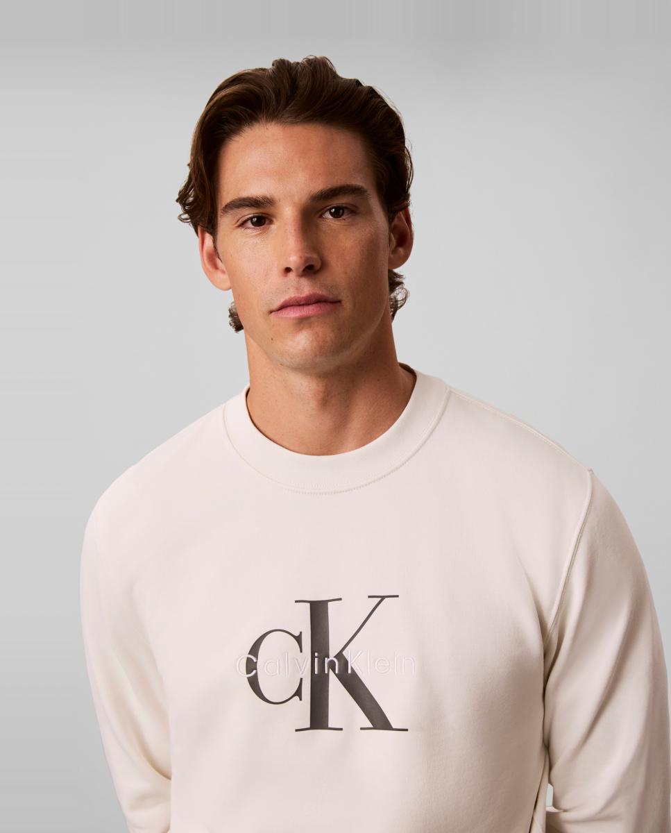 Sudadera Hombre con monologo - Calvin Klein Jeans - Crudo Crudo-3