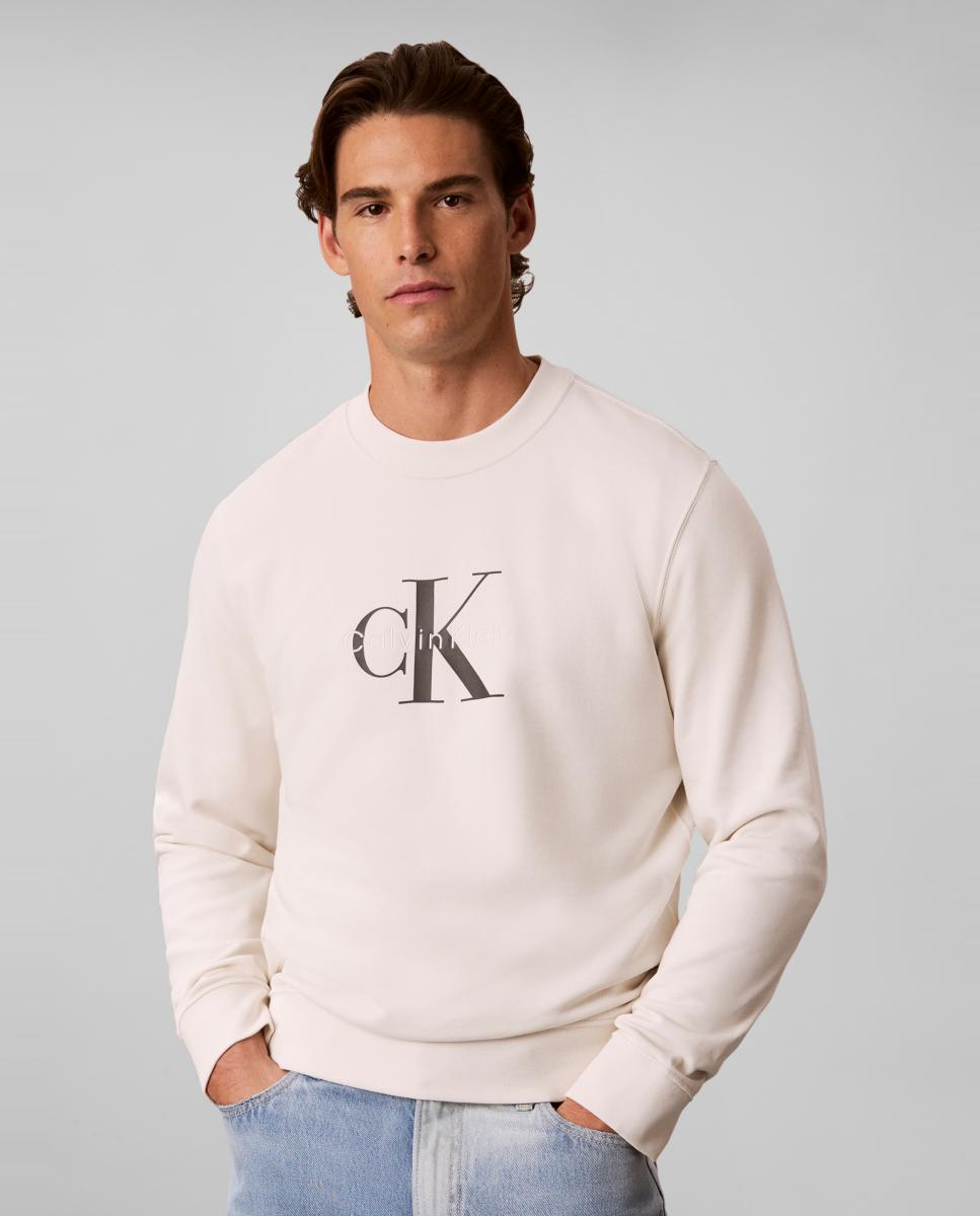 Sudadera Hombre con monologo - Calvin Klein Jeans - Crudo Crudo-4