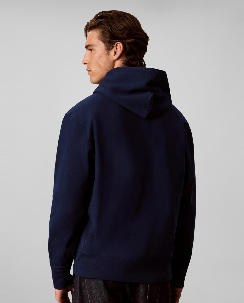 Sudadera Hombre con aplique denim logo - Calvin Klein Jeans - Azul Azul-2