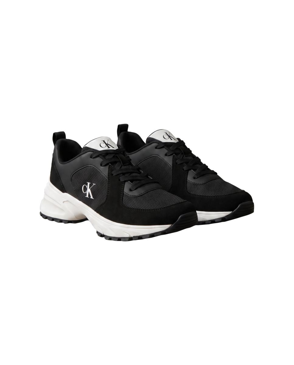 Zapatilla Hombre hiking mesh con cordones - Calvin Klein Jeans - Negro Negro-3