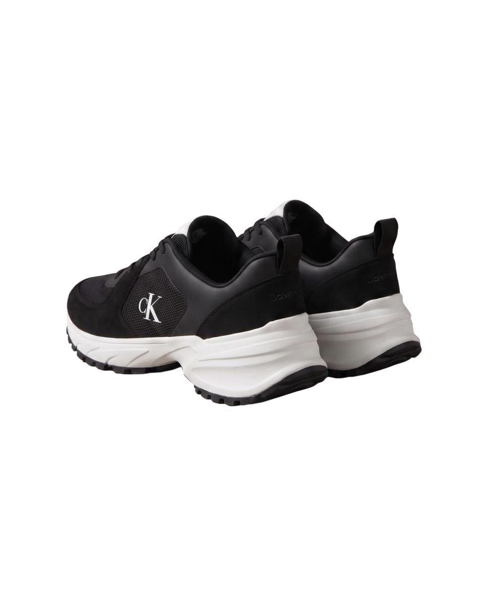 Zapatilla Hombre hiking mesh con cordones - Calvin Klein Jeans - Negro Negro-4