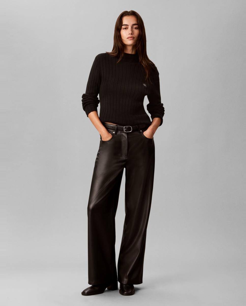 Imagen 0 de Pantalón de mujer polipiel Negro