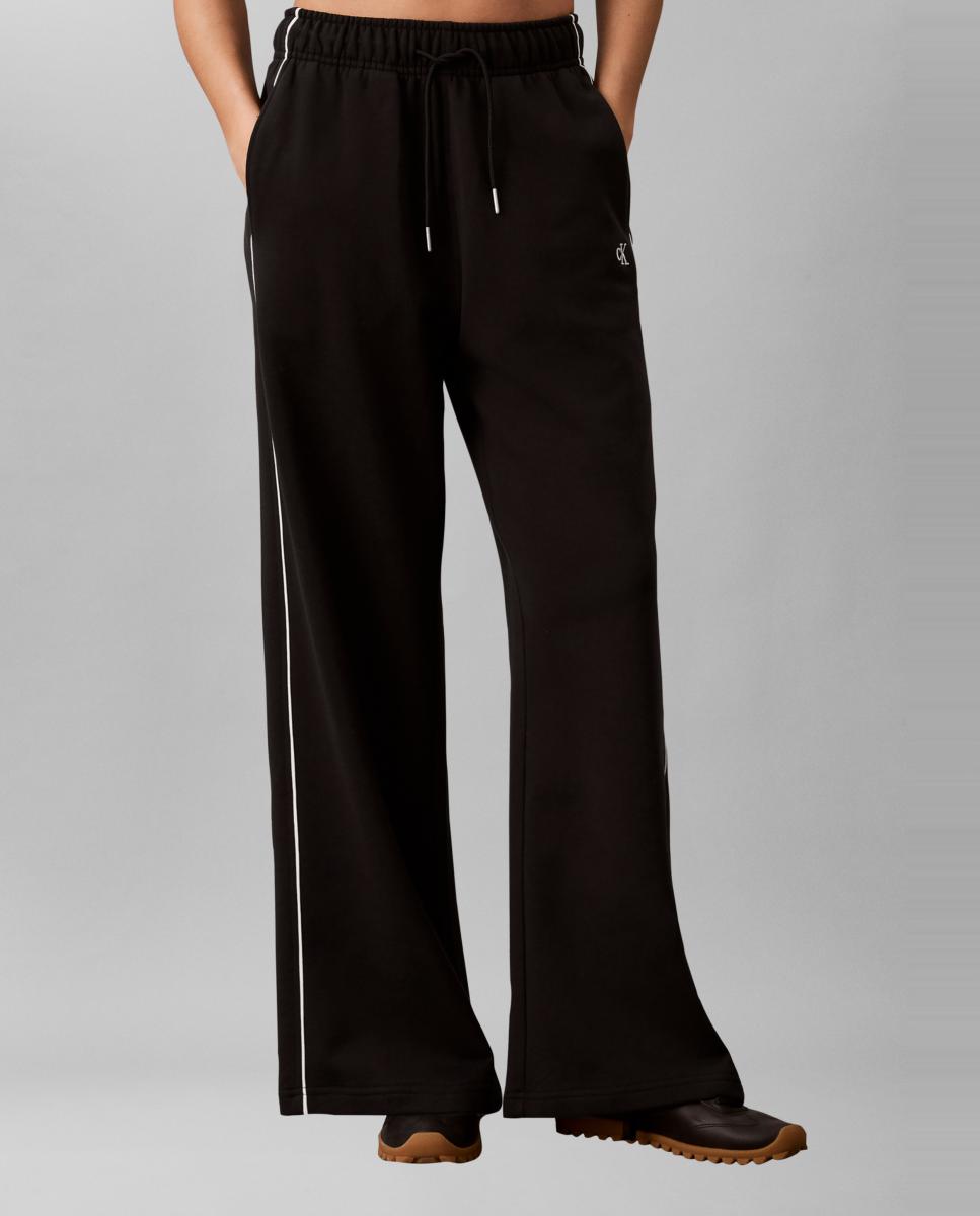 Pantalón de mujer monogram terry - Calvin Klein Jeans - Negro Negro-2