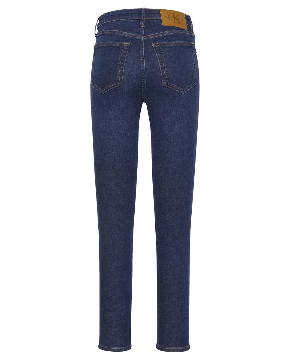 Jeans Skinny de Cintura Média Azul-7