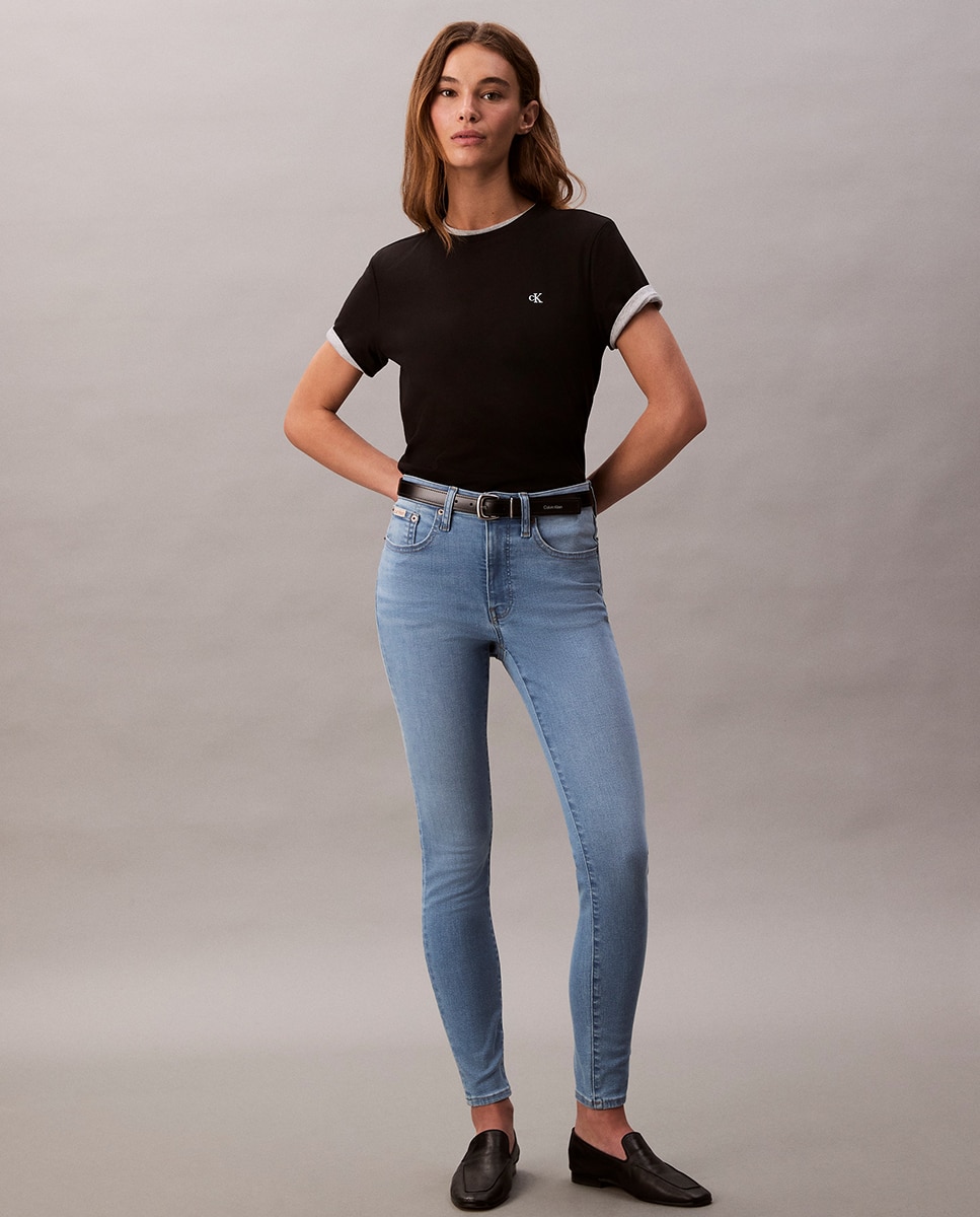 Imagem 0 de Jeans Skinny de Cintura Média