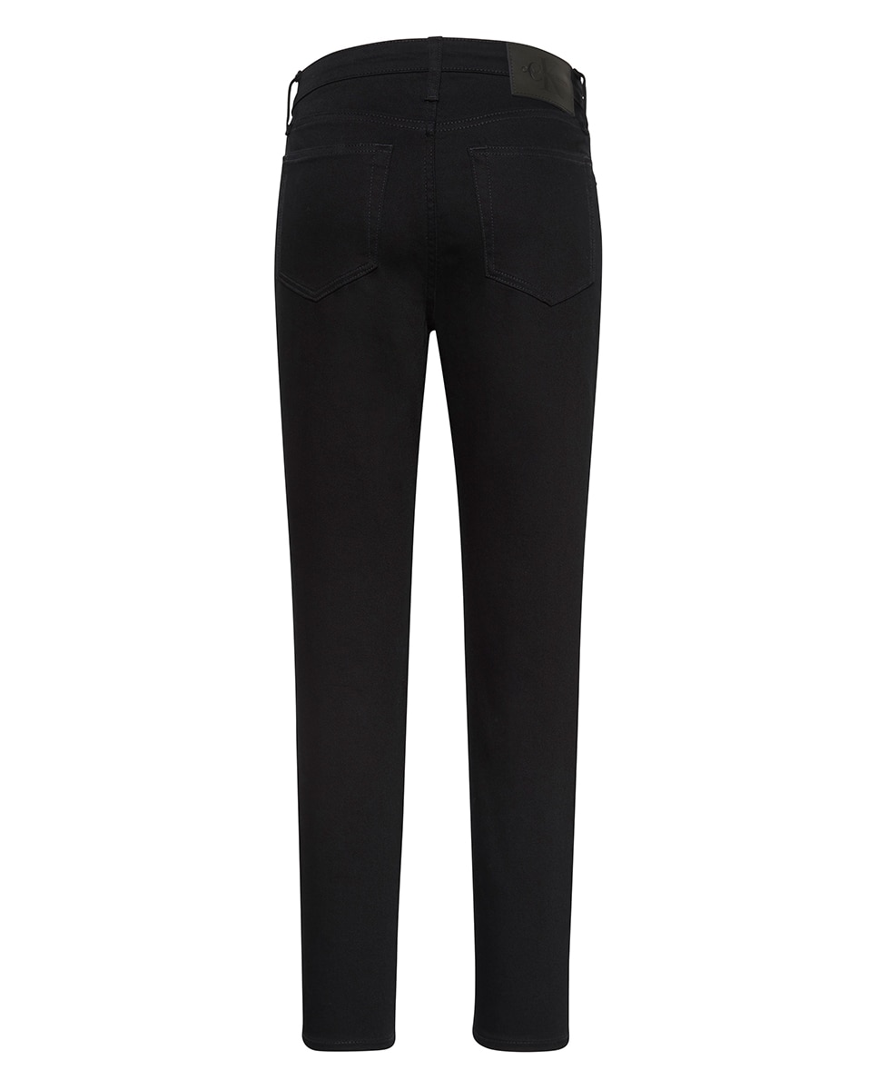 Jeans Skinny de Cintura Média Preto-7