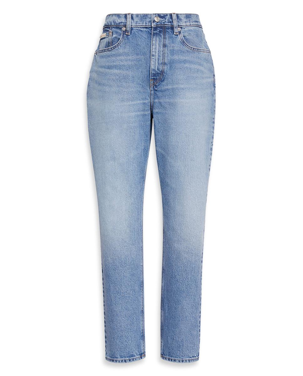 Jeans Mom de Cintura Subida Azul-claro-1