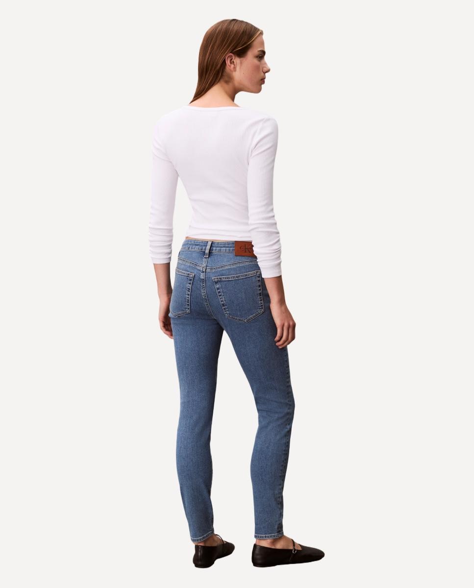 Jeans Skinny Mid Rise Azul-2