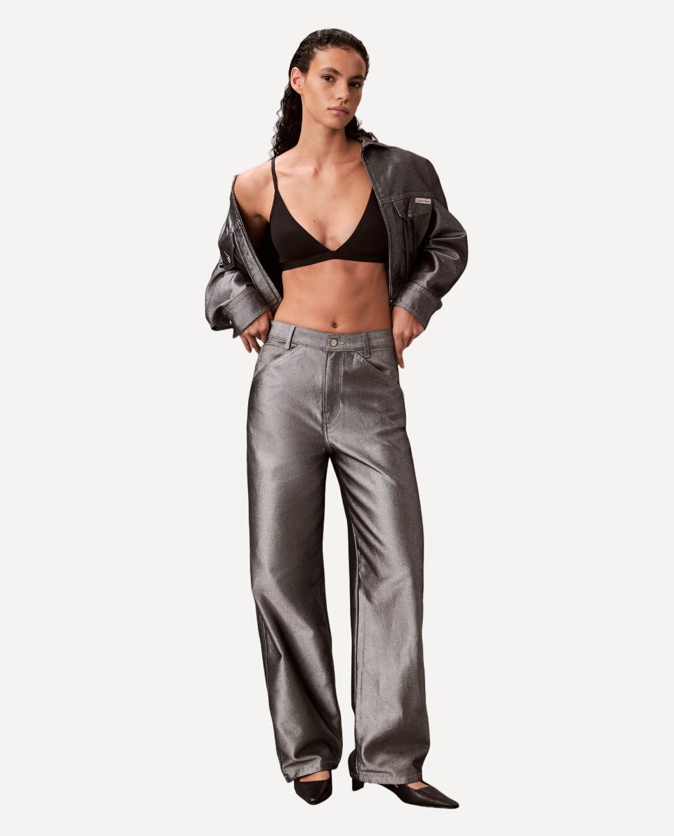 Jeans Barrel Fit Cinzento-1