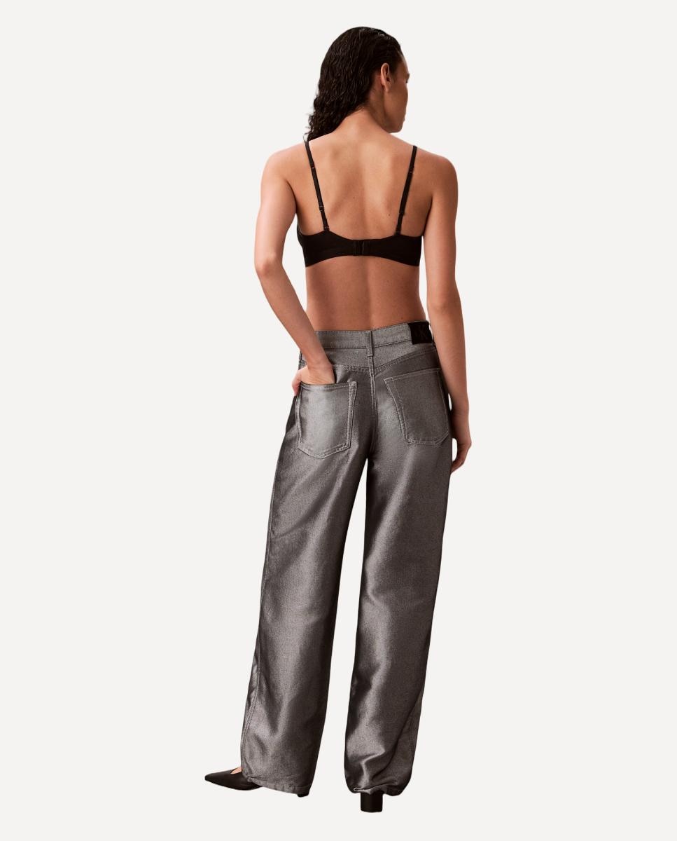 Jeans Barrel Fit Cinzento-3