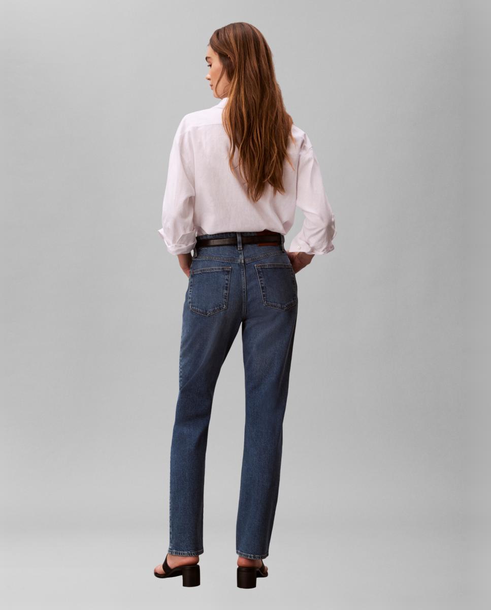 Jeans Straight Fit Azul-3