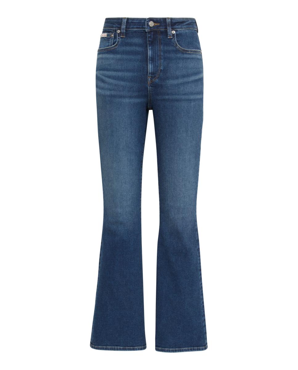 Vaquero de mujer tiro alto flare - Calvin Klein Jeans - Azul Azul-6