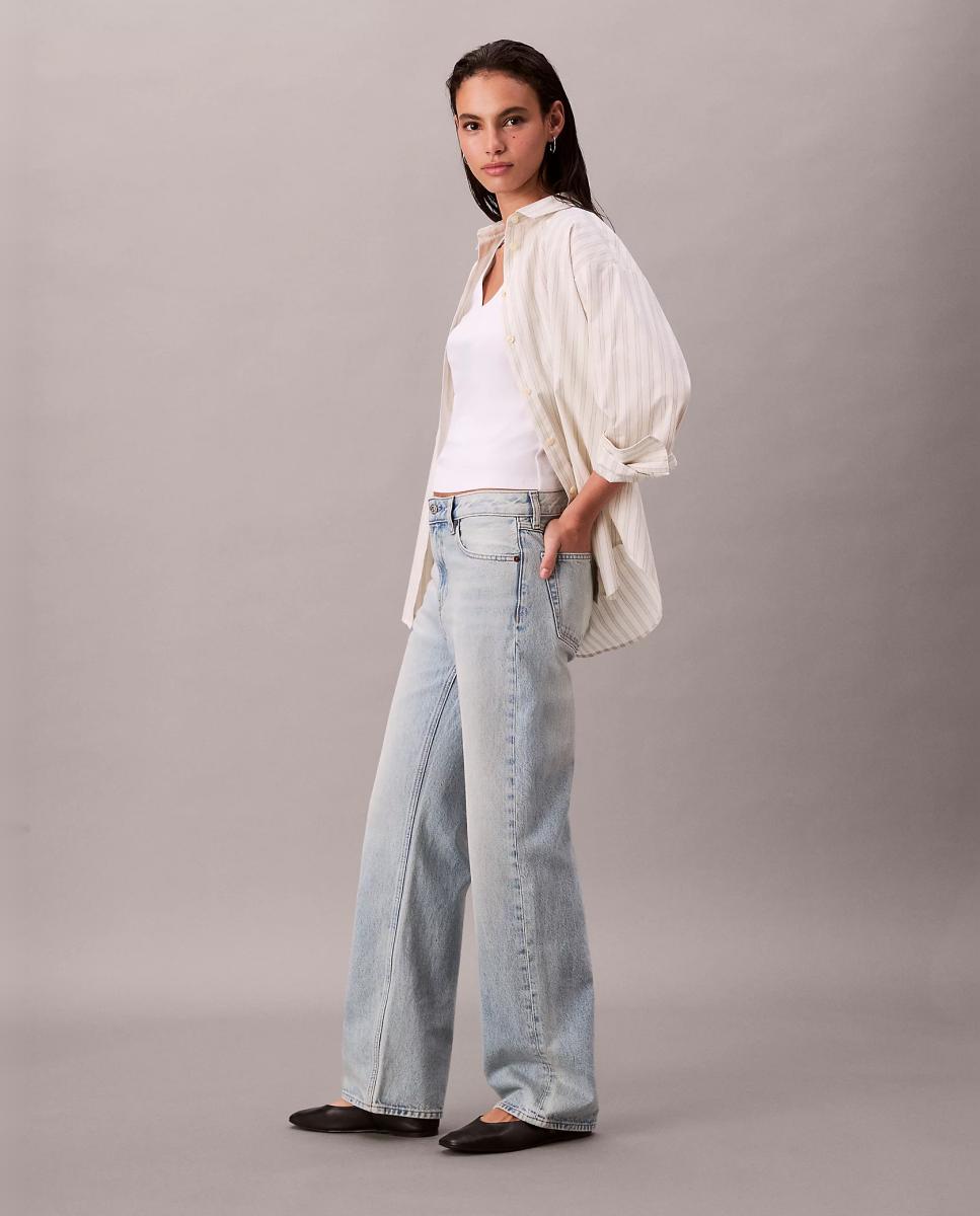 Vaquero de mujer 90s recto - Calvin Klein Jeans - Azul claro Azul claro-3