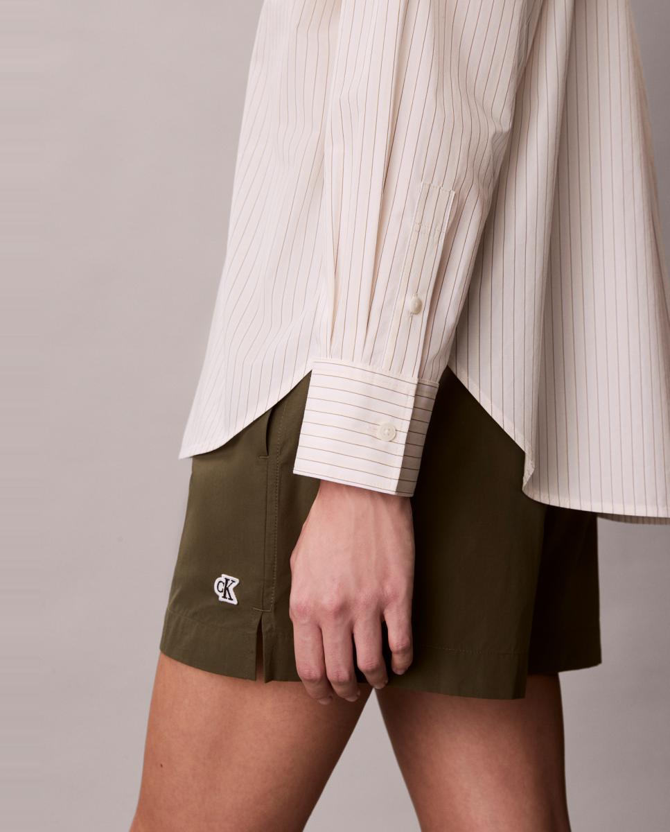 Camisa de Popelina Relaxed Fit Branco-5