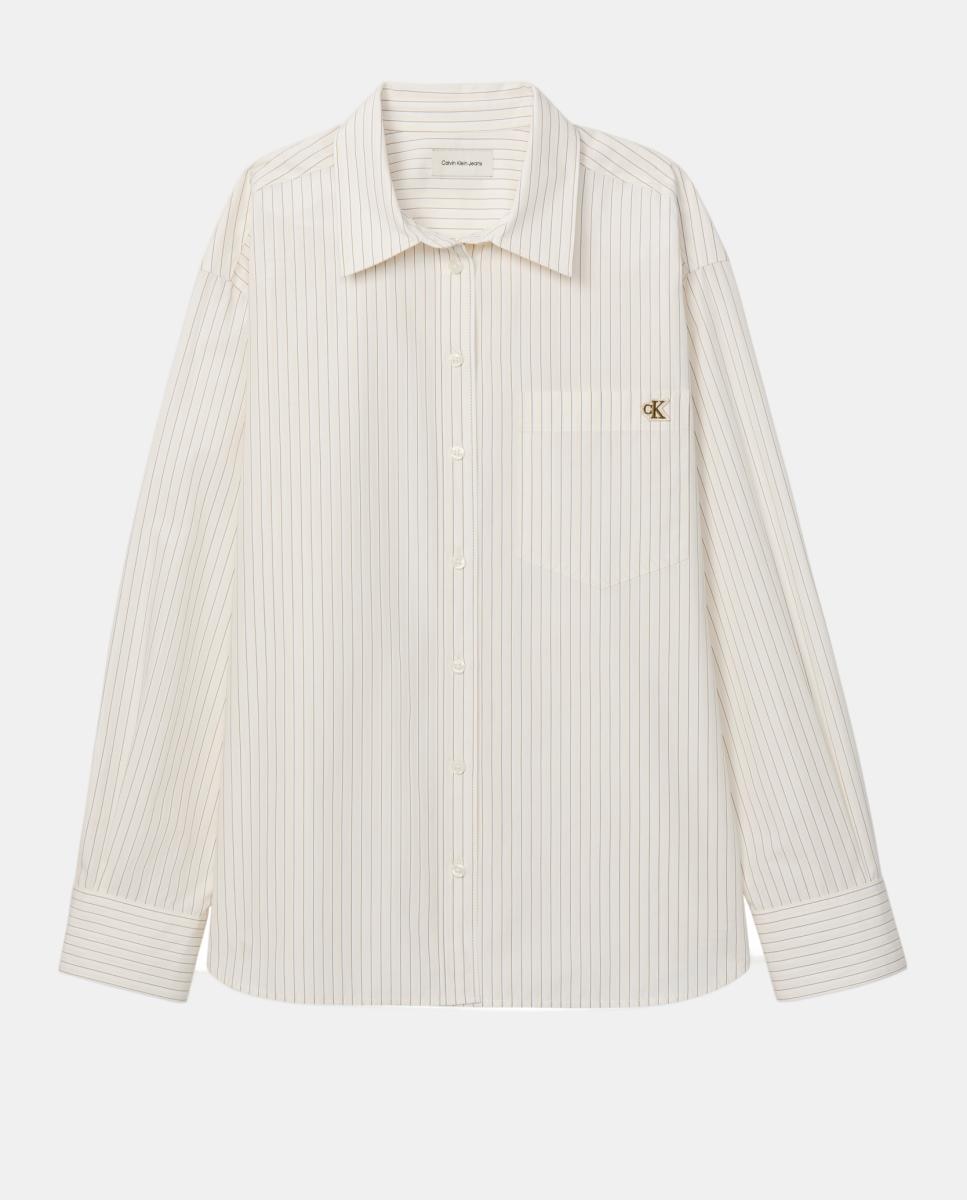 Camisa de Popelina Relaxed Fit Branco-6