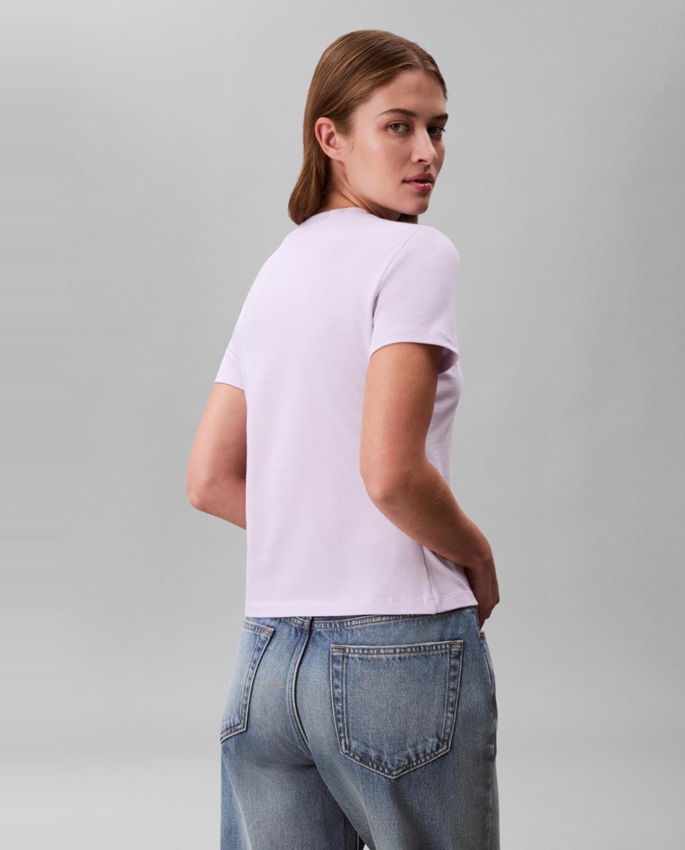T-shirt Gráfica Slim Fit Lilás-2