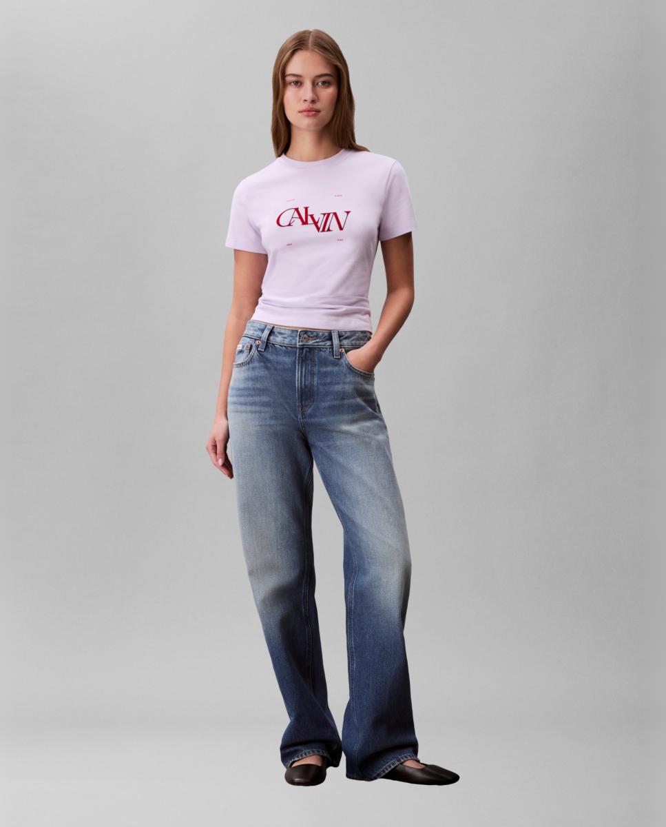 T-shirt Gráfica Slim Fit Lilás-6