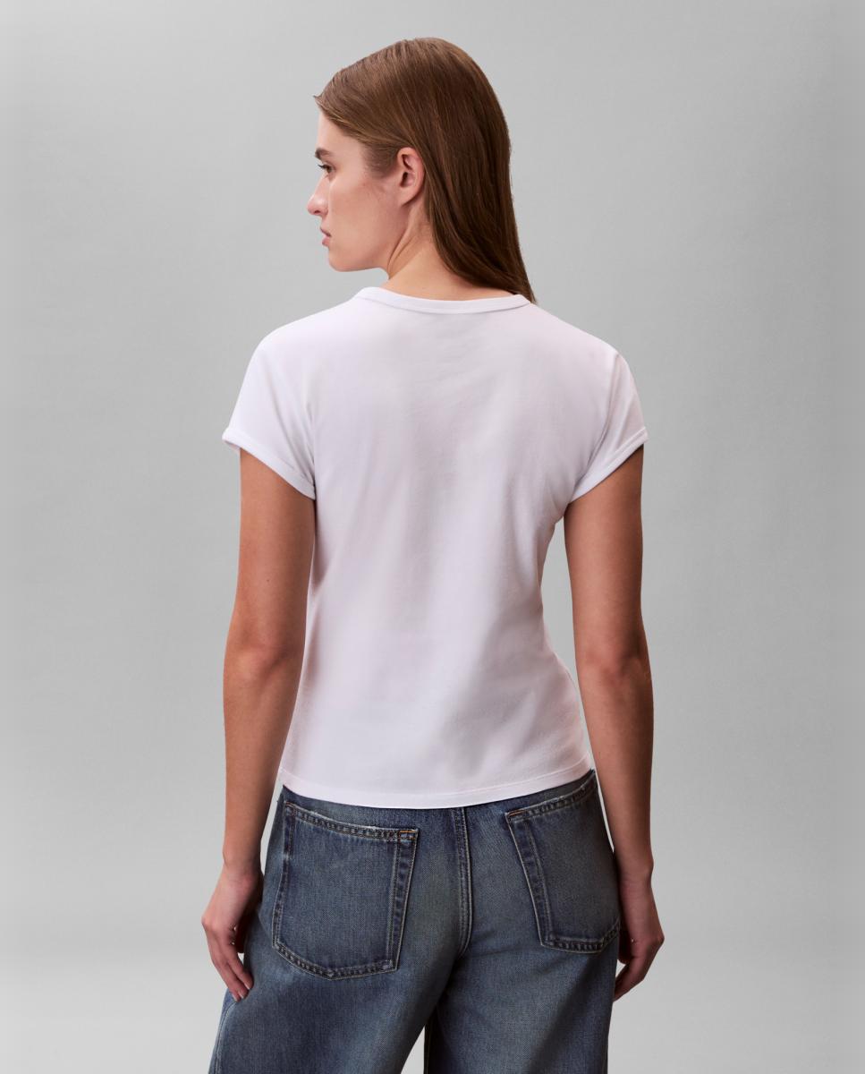 T-shirt com Logótipo Varsity Branco-2