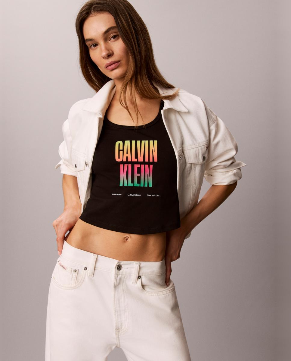 T-shirt Curta com Estampado Gráfico Preto-5