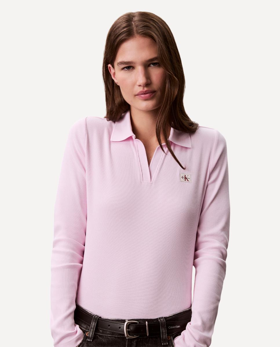 T-shirt com Logótipo de Insígnia Rosa-claro-5