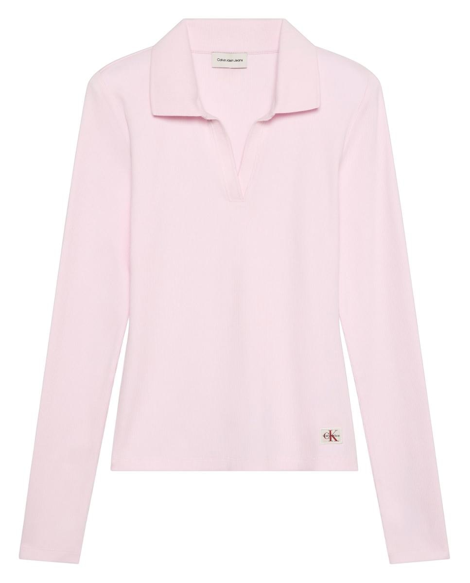 T-shirt com Logótipo de Insígnia Rosa-claro-6