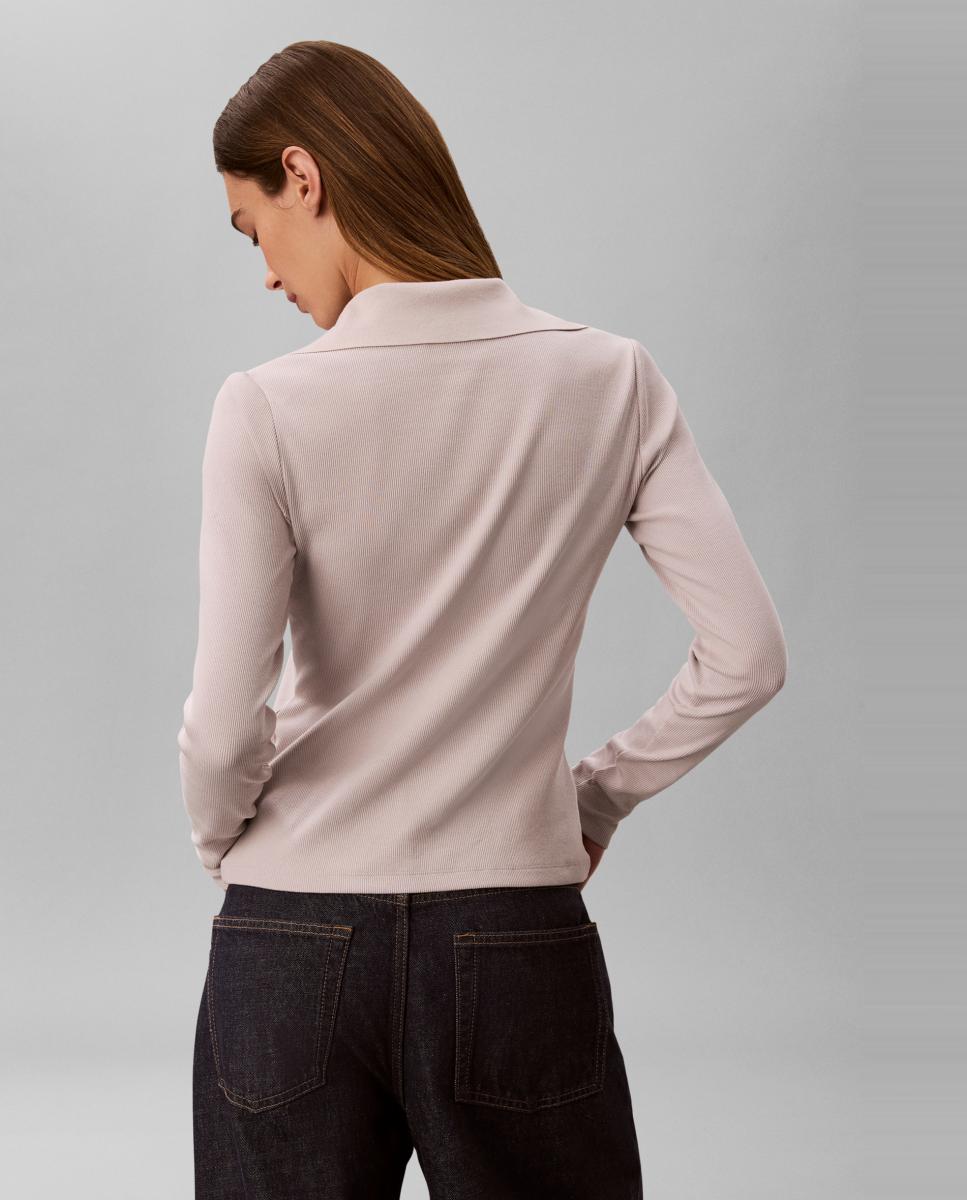 Jersey de mujer cuello alto - Calvin Klein Jeans - Blanco Blanco-2