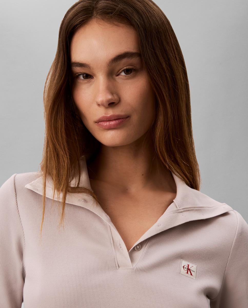Jersey de mujer cuello alto - Calvin Klein Jeans - Blanco Blanco-3