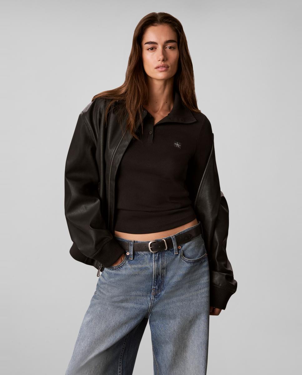 Imagen 0 de Jersey de mujer cuello alto Negro