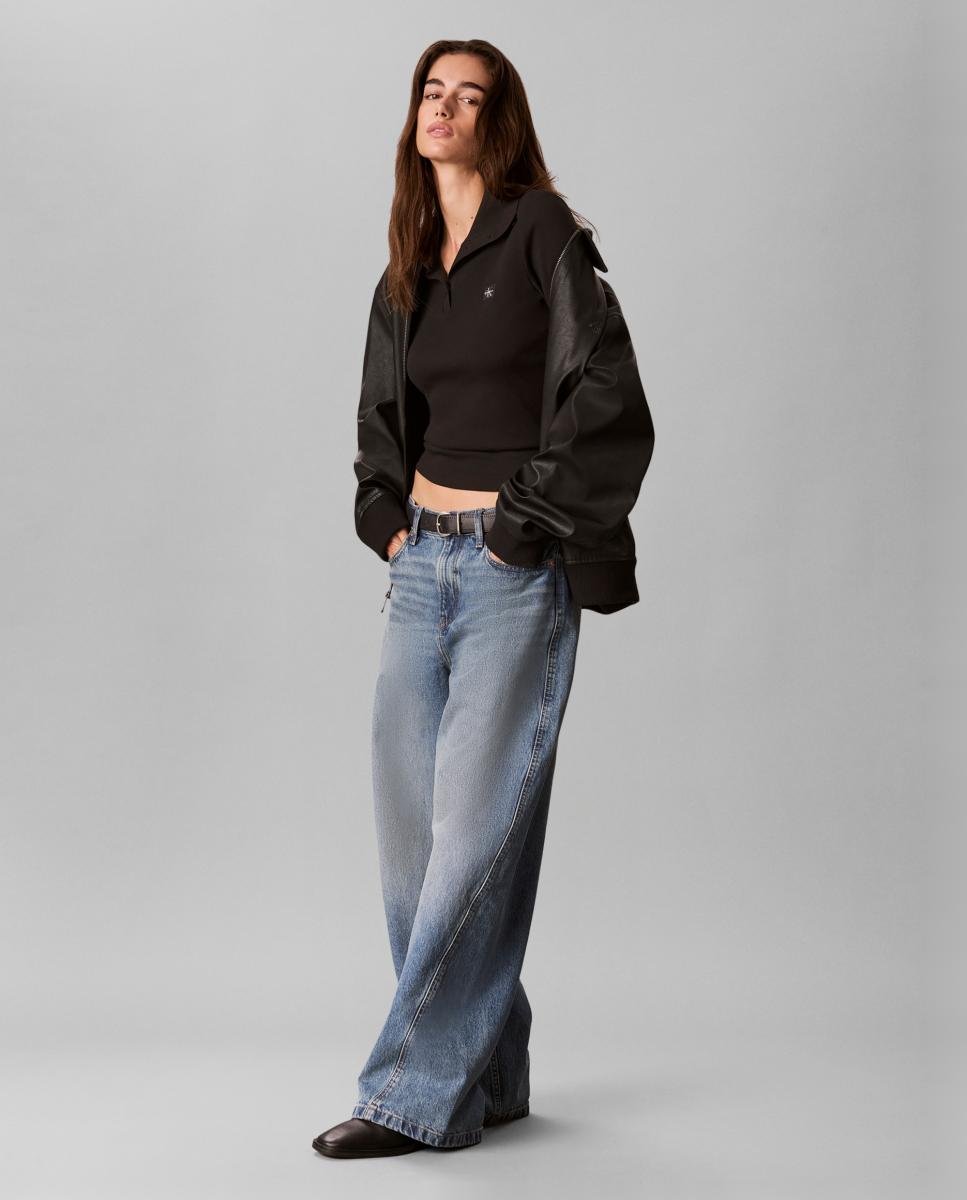 Jersey de mujer cuello alto - Calvin Klein Jeans - Negro Negro-2