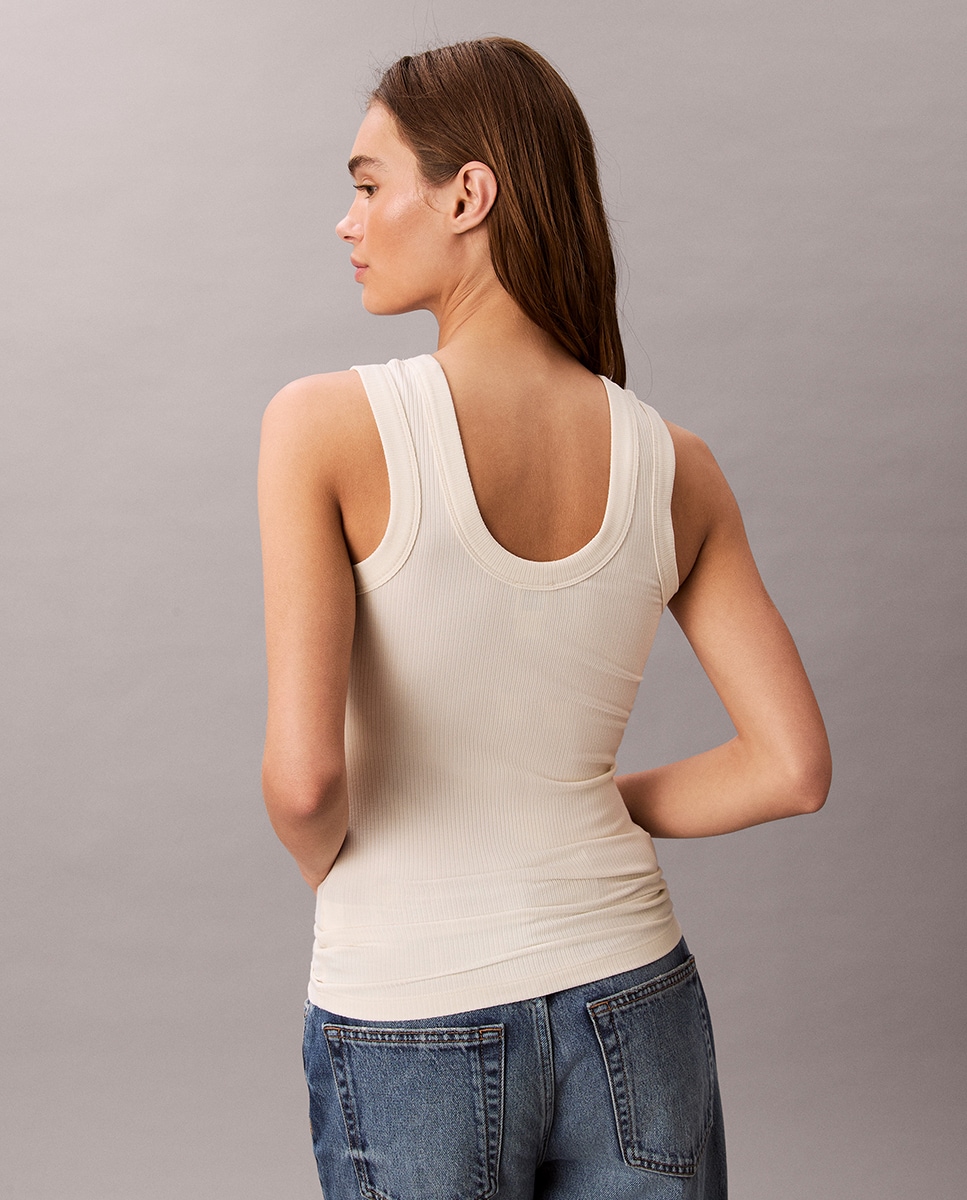 Tank Top com Logótipo Creme-2
