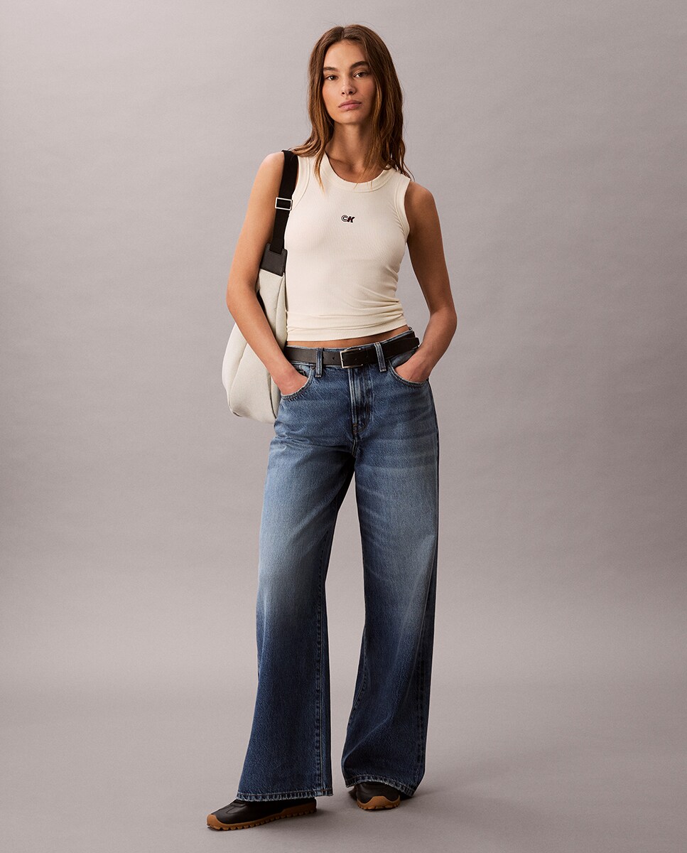 Tank Top com Logótipo Creme-6