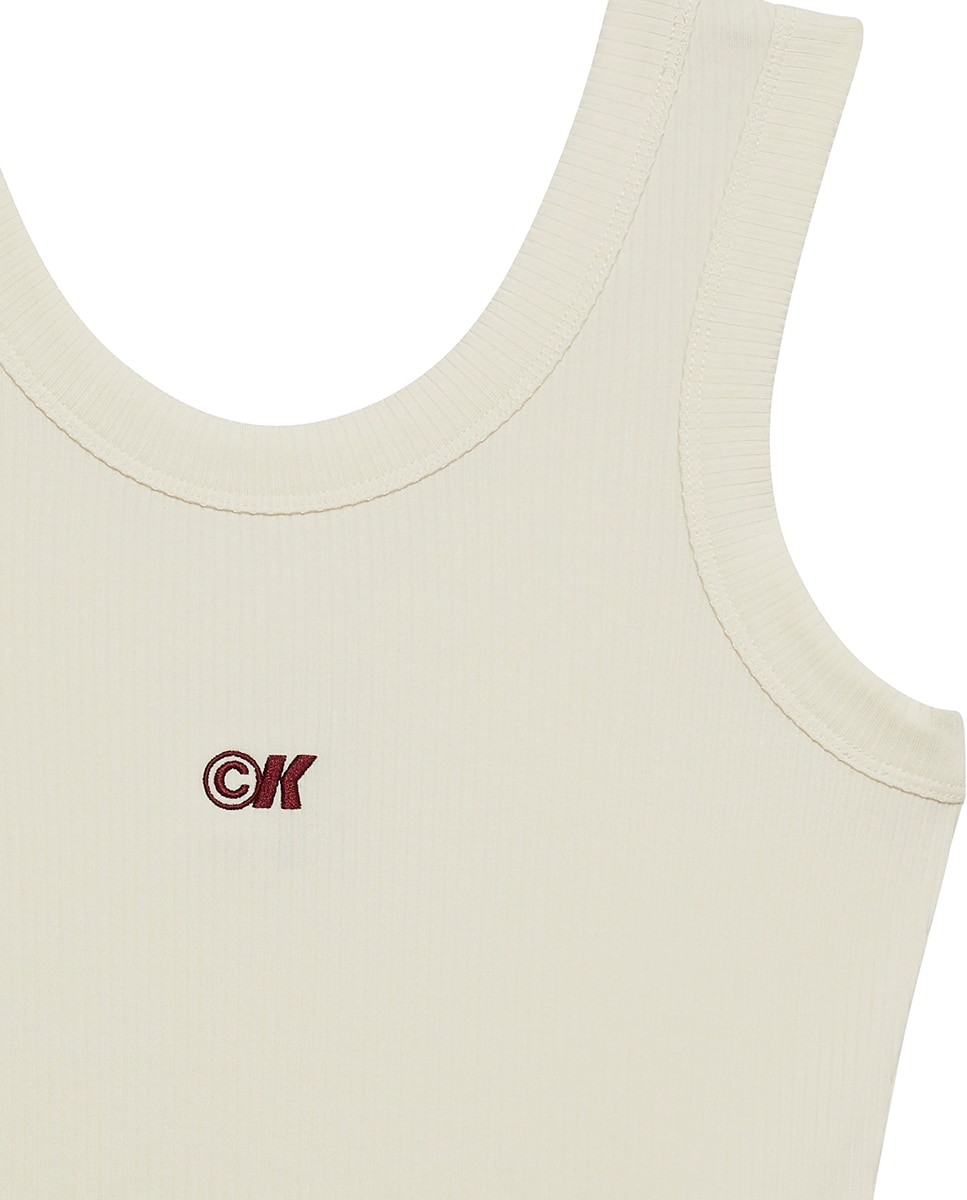 Tank Top com Logótipo Creme-5