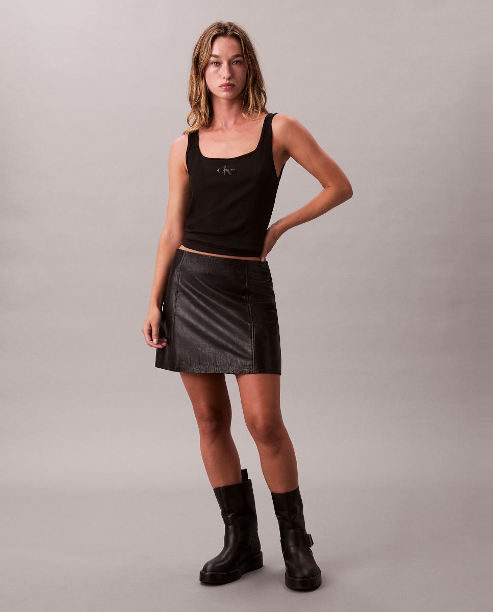 Tank Top de Alças com Logótipo Preto-3