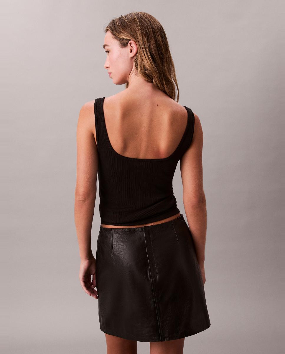 Tank Top de Alças com Logótipo Preto-4