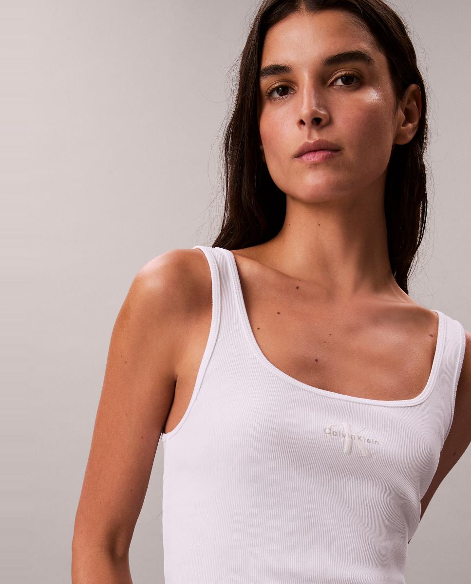 Tank Top de Alças com Logótipo Branco-2