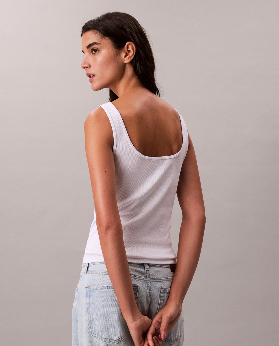 Tank Top de Alças com Logótipo Branco-4