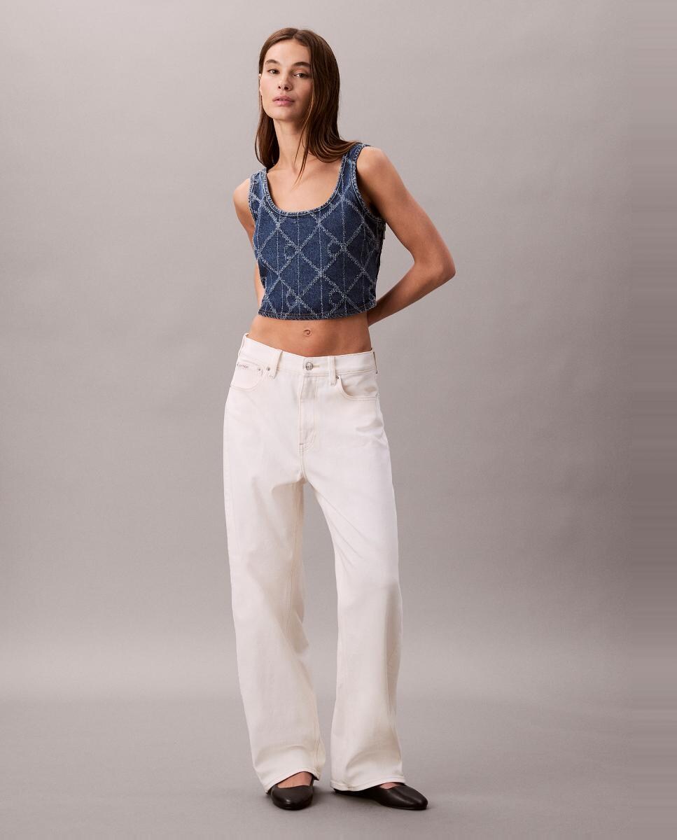 Top de Alças com Estampado Azul-marinho-2