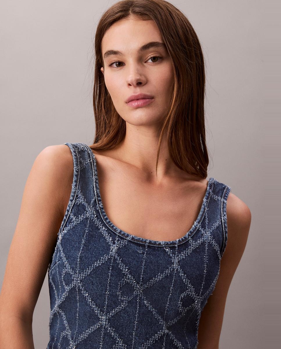 Top de Alças com Estampado Azul-marinho-3