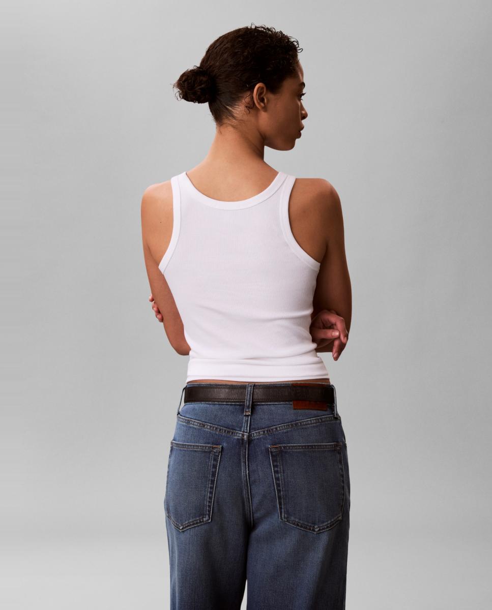 T-shirt sem Mangas Branco-2