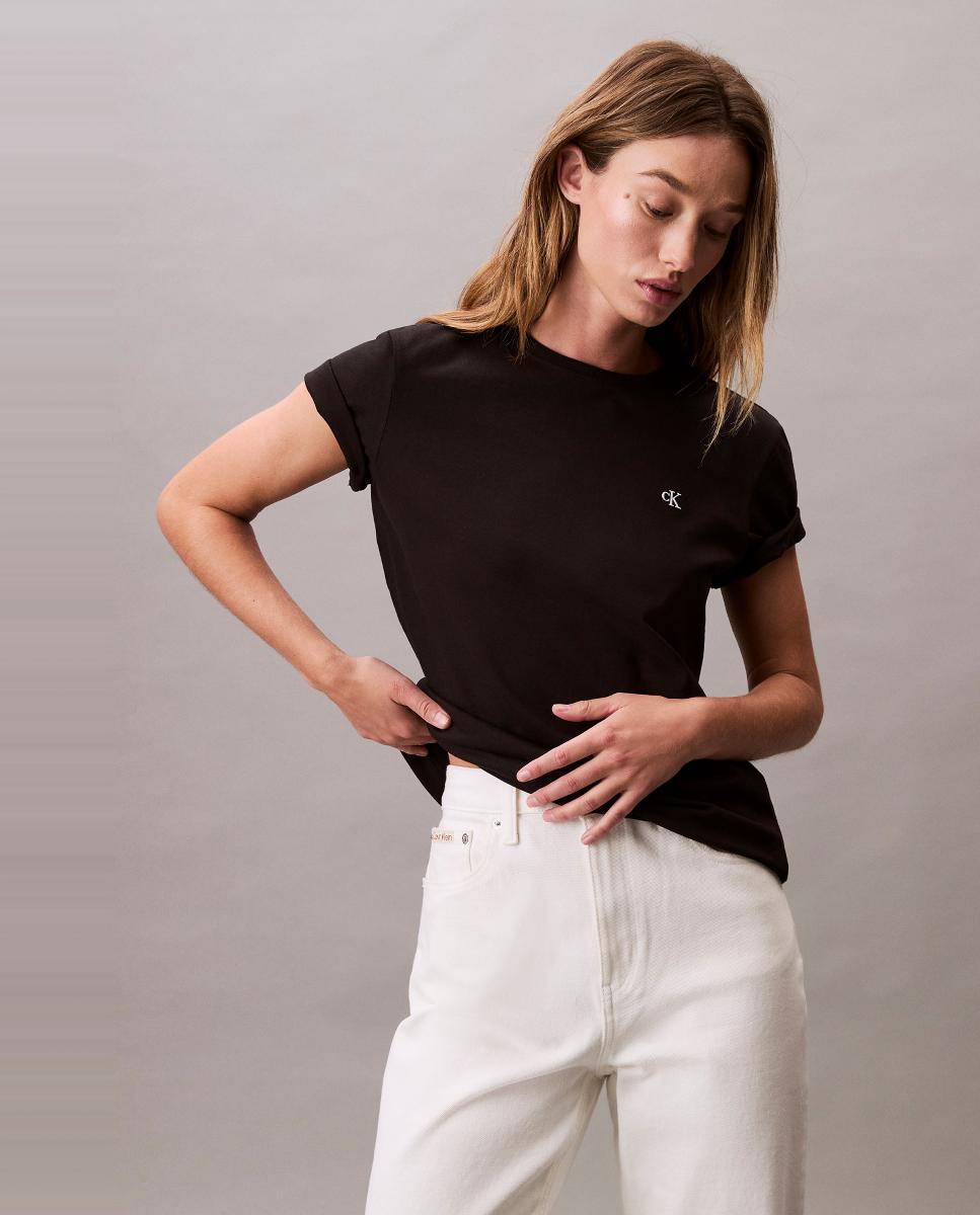 T-shirt com Monograma Preto-2