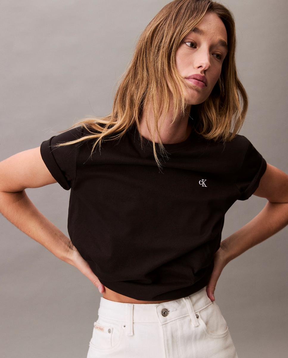 T-shirt com Monograma Preto-4