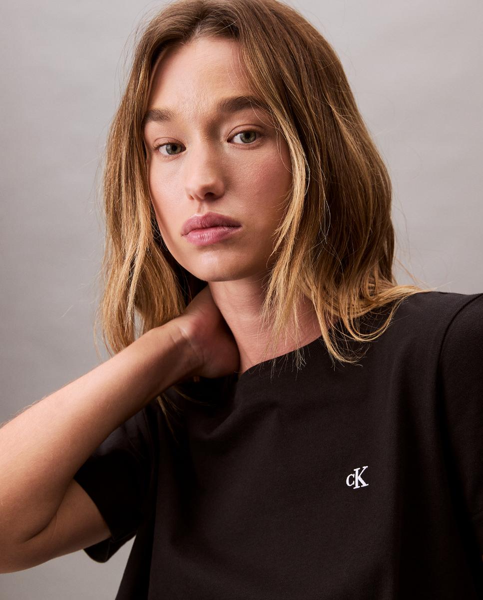 T-shirt com Monograma Preto-6